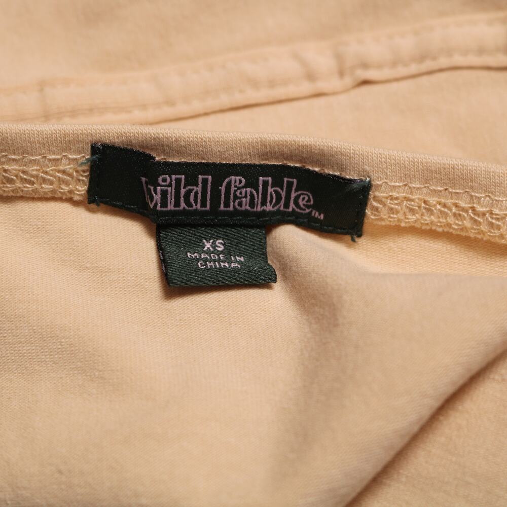 Wild Fable Corset Crop Tank Beige Y2K Coquette Sleeveless Soft Knit Top Size XS - Picture 6 of 11